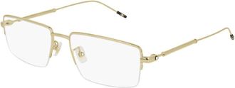 Montblanc Unisex Black Rectangular Eyeglass Frames MB0113O 004