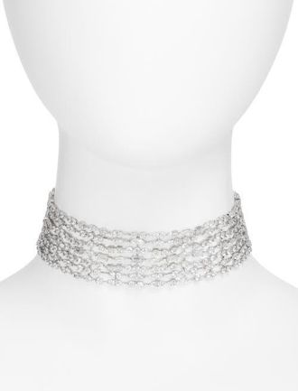 Nadri Cabaret Cubic Zirconia Choker Necklace in Rhodium at Nordstrom