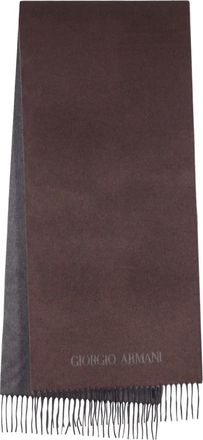 Giorgio Armani Sciarpa con frange - Marrone