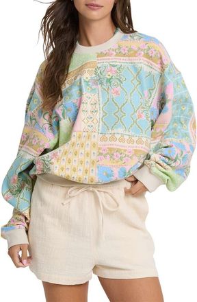 Billabong Love Crush Kendal Graphic Sweatshirt in White Multi at Nordstrom, Size X-Small