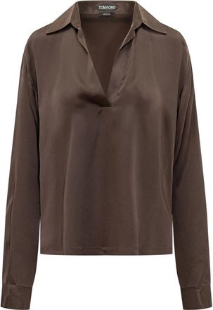 Tom Ford Blouses - Dames - Blouses - Bruin - L - Overhemden
