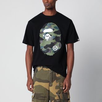 A Bathing Ape T-shirt nera con stampa mimetica