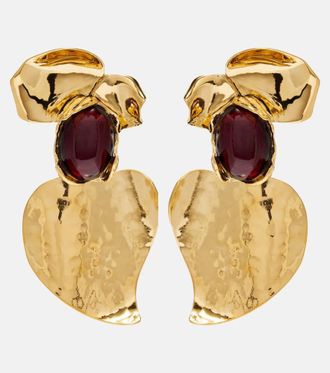 Saint Laurent Orecchini a clip con resina