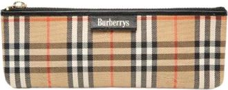 Burberry Pre-owned Bags, female, Brown, Size: ONE SIZE Pre-owned Pencil Case