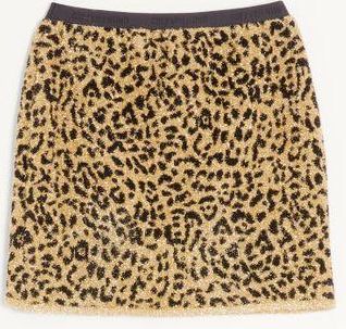 Valentino Jacquard Animal Print Lurex Knit Skirt Woman ANIMAL PRINT XL