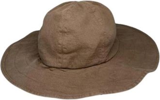 Isabel Marant Pre-owned Canvas Hoed - Dames - Vintage Accessoires - Bruin - ONE Size - Vintage