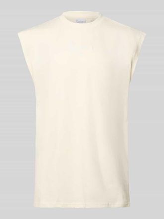 Karl Kani T-Shirt mit Label-Stitching in Offwhite, Gr&ouml;&szlig;e XXL