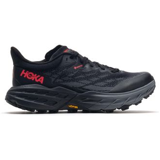 Hoka One One Hoka Speedgoat 5 GTX Spike Textile Synthetic Womens Low Top Trainers - Black Black - Size:UK 6.5
