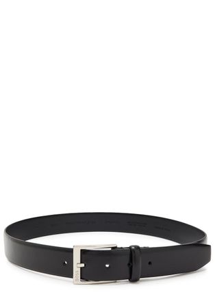 BOSS Boss Elloy Leather Belt - Black - 85 (XS)