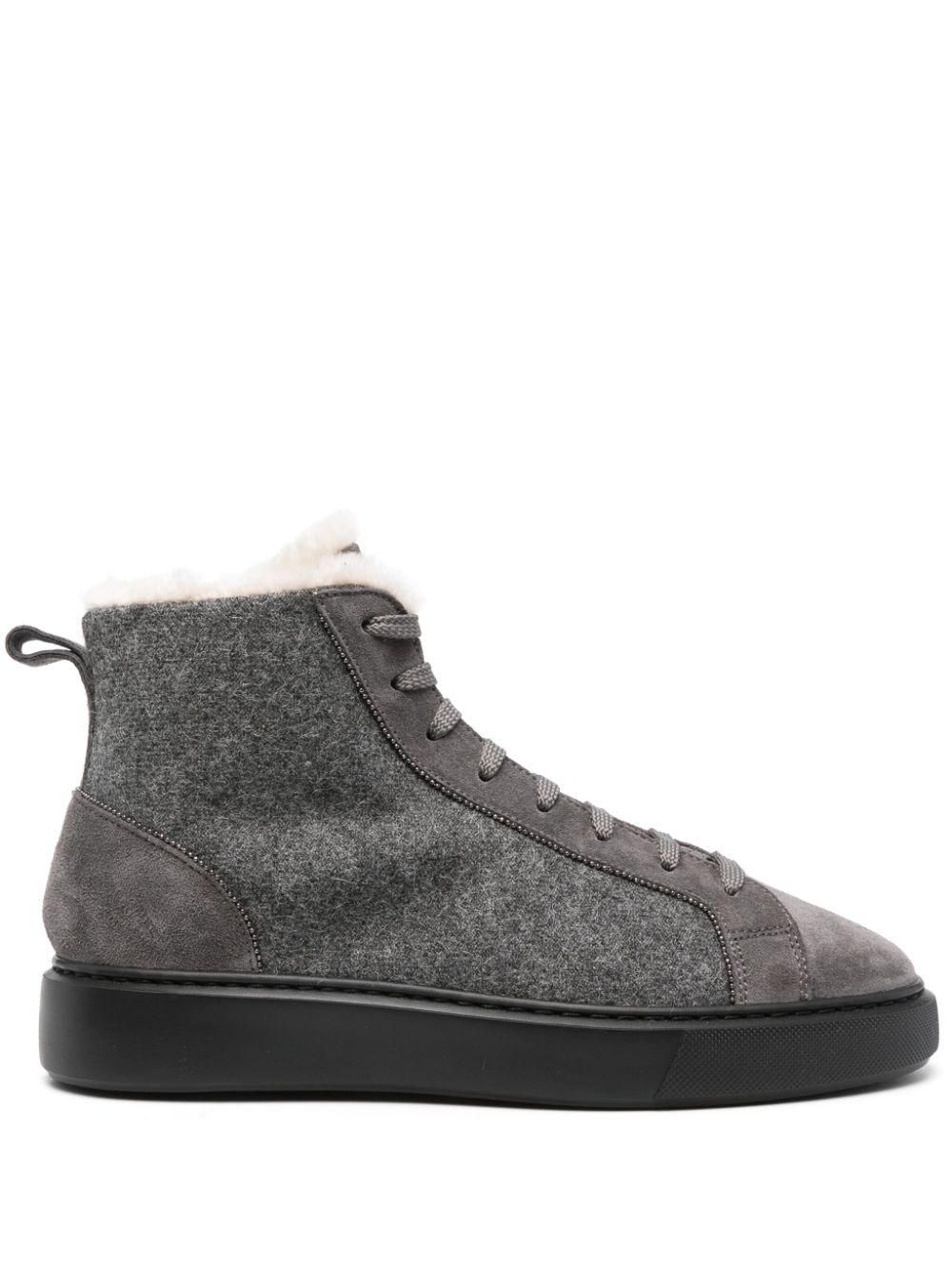 スニーカー DOUCAL'S Men Sneakers Grey DU3218ERICUF009 NN05 Luxury handcrafted sneakers made in Italy for men | Doucal's