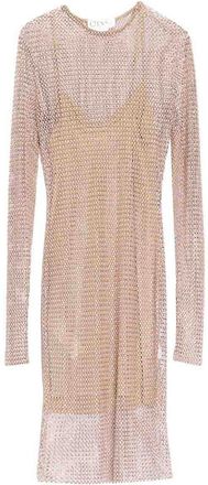 Genny Pearl and crystal mesh dress