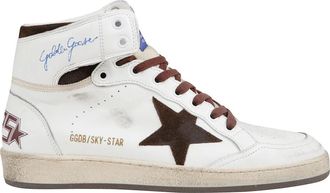 Golden Goose Witte hoge sneakers met su&egrave;de details - Heren - Sneakers - Wit - 45 EU - Su&egrave;de - Schoenen