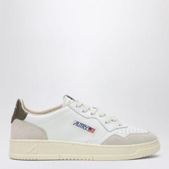 Autry Medalist sneakers in white and khaki leather and suede