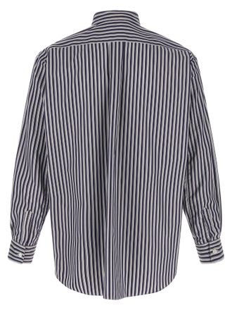 Comme Des Gar&ccedil;ons Striped Cotton Shirt - Blue