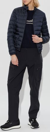 Moncler Sweatshirt With Quilted Front, Womens, Black