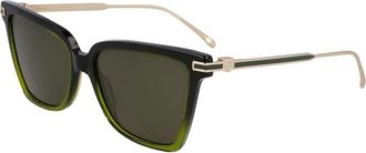 Ferragamo Green Butterfly Ladies Sunglasses SF2036S 316 56