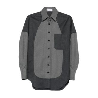 Stella McCartney Dames, Blouses & Shirts, Grijs, Maat: 2XS Zijde