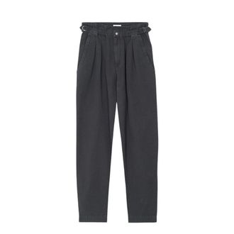 Isabel Marant Straight Trousers, female, Black, Size: 2XS Neriah Trousers