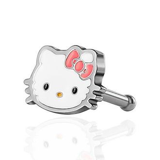 Hello Kitty My Melody Stainless Steel Nose Stud in White at Nordstrom