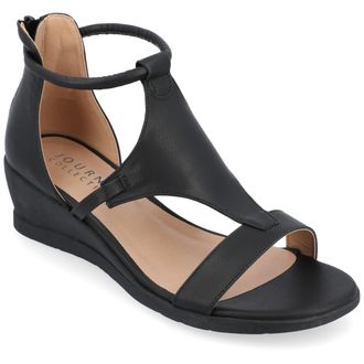 Journee Collection Women & apos;s Trayle Medium and Wide Width Wedge Sandals