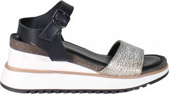 Diba Womens Sky High Sandals In Pewter Black
