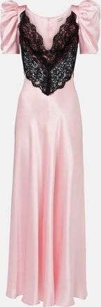 Rodarte Vestido de c&oacute;ctel de seda con encaje