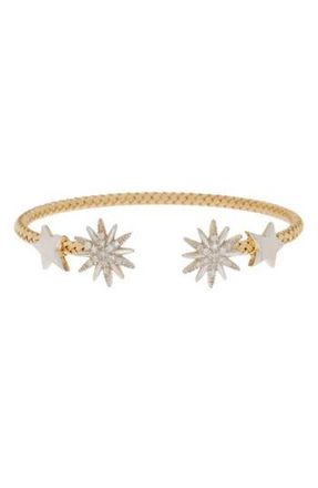 Meshmerise 18K Gold Plated Diamond Bangle Bracelet - 0.20 ctw in Yellow Gold at Nordstrom Rack