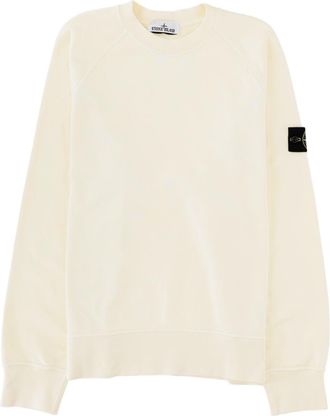 Stone Island Crewneck Patch Logo Cotton Sweatshirt