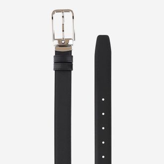 Montblanc Mens Reversible Leather Belt Black