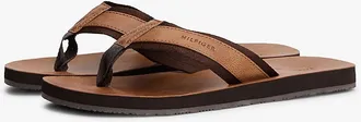 Tommy Hilfiger Mens Pebbled Flip Flop - Medium Brown - US 7 / EU 39.5