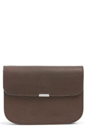 Christophe Lemaire Soft Tab Leather Wallet in Dark Chocolate at Nordstrom
