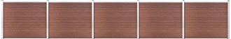 vidaXL Set De Panel De Valla Wpc Marr&oacute;n 872x146 Cm Vidaxl