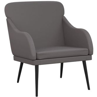 vidaXL vidaXL Poltrona Grigia 63x76x80 cm Similpelle