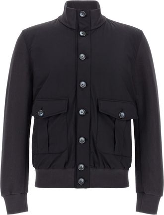 Herno Dark Blue Solid Regular Jacket