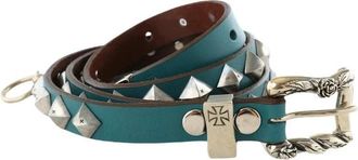 Enfants Riches Deprimes Skinny O-Ring Riem - Heren - Riemen - Blauw - 105 CM - Leer - Accessoires