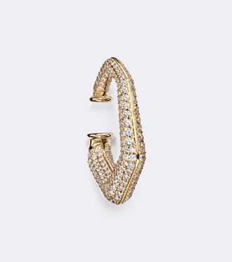 Ananya Orecchino ear cuff Carved in oro 18kt con diamanti