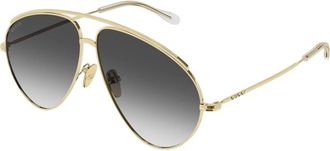 Gucci Aviator Sunglasses - female - Gucci - Sunglasses - Yellow - 60 MM - Accessories