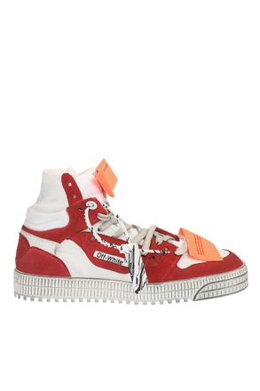 Off-white Red High-top Leather Sneakers