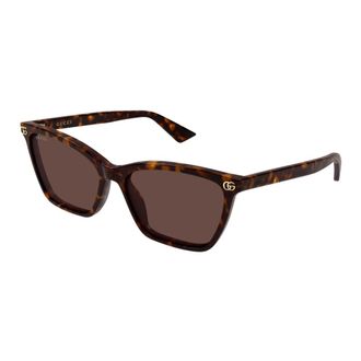 Gucci Cat-Eye Sunglasses - female - Gucci - Sunglasses - Brown - 56 MM - Accessories