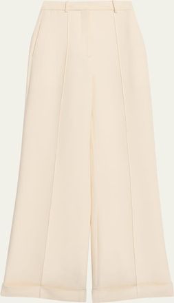 Adam Lippes High-Rise Cuffed Wide-Leg Trousers