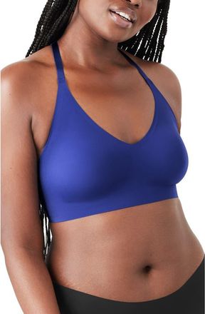 True & Co. Triangle Lace Racerback Bralette in Laguna Blue at Nordstrom, Size X-Large
