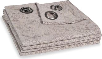 Maisons du monde Cortina de ojales beige 130x270 cm - la unidad