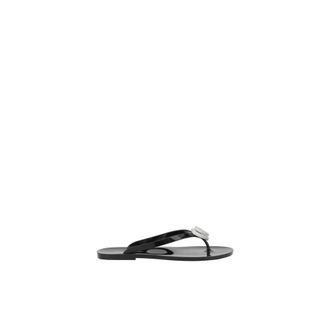 Mach & Mach Heart Jewel Flip Flops - female - MACH & MACH - Flip Flops - Black - 2 UK - Shoes