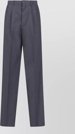 Jil Sander straight trousers pleated front side pockets belt loops