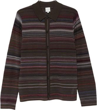 Paul Smith Truien & Vesten, Heren, Veelkleurig, M, Wol, Zip Cardigan