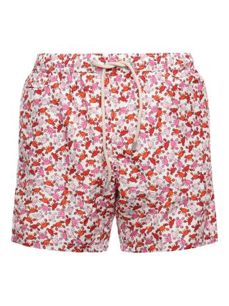 MC2 Saint Barth Zwembroek met trekkoord en krabprint - Wit