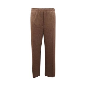 Max Mara R1677 Pantalone Weekend Zelma WO Knitted Trousers - female - Max Mara - Straight Trousers - Brown - L - Trousers