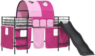 vidaXL Estructura De Litera Para Ni&ntilde;os Negro Y Rosa 79,5 X 200 Cm Vidaxl
