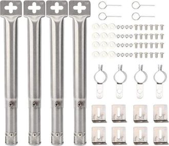 OEM Juego De 4 Tubos De Acero Inoxidable Para Quemadores De Barbacoa De Gas - Ajustables De 12 A 17,5
