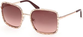 Guess GU00296 28F Womens Sunglasses Gold Size 55